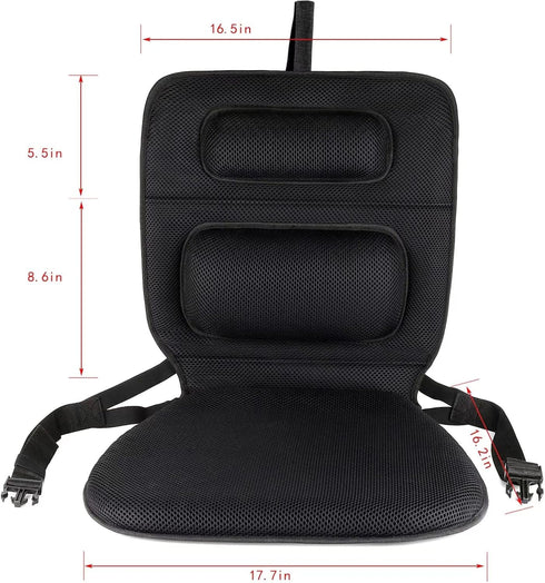 FOMI Gel Wheelchair and Low Back Chairs Seat and Back Cushion | Orthopedic Seat Pad, Firm Back Support and Lumbar