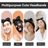 Ondder Black Spa Headband for Washing Face, Bow Skincare Headbands for Women and Girls