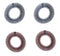 Sowaka 4 Pcs Circular Stretch Comb, Black Brown Flexible Hair Wrap Holder for Women Girls Sports Accessories