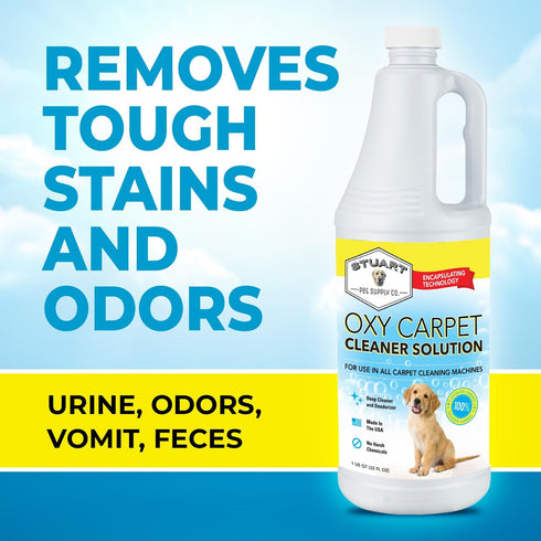 Professional Strength Oxy Carpet Cleaner Solution, Deodorizer for Carpet Shampooer Machine for Pet Stains