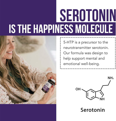 Organic 5-HTP 200 mg with Vitamin B6 & Lion’s Mane, 60 Capsules, Supports Mood, Cognition & Sleep