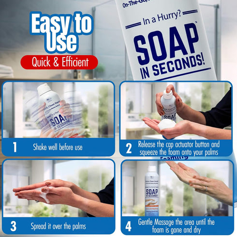 Pack 1 Rock Doctor Foaming Hand Soap In Second, Foaming Soap Refill for Dispensers, Alcohol-Free No-Rinse Formula