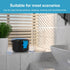BVN Leak-Proof Denture Bath Cup for Travel, Denture Soaking Cup with Strainer (Black + Blue)