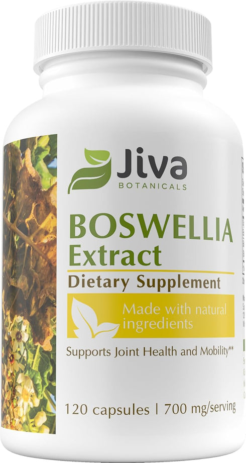 Boswellia Extract Capsules - Organic Boswellia Serrata with Frankincense Powder and Bioperene - 120 Capsules