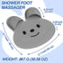 Manmihealth Extra-Large Shower Foot Scrubber Mat with Non-Slip Suction Cups, Rabbit-Shaped Silicone Foot Scrubber