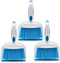 Broom Dustpan Brush Small Dust Pan: Mini Broom and Dustpan Set for Home, Tent, Blue 3pcs