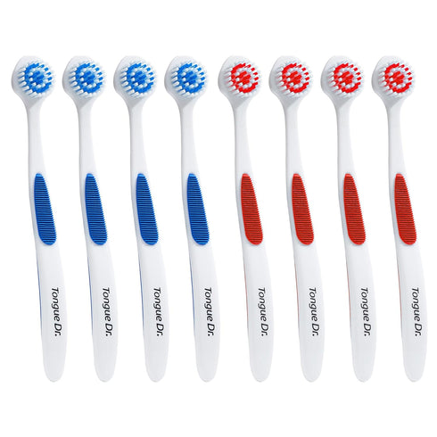 Tongue Brush (8 Pack) - Tongue Scraper for Fresh Breath and Oral Hygiene