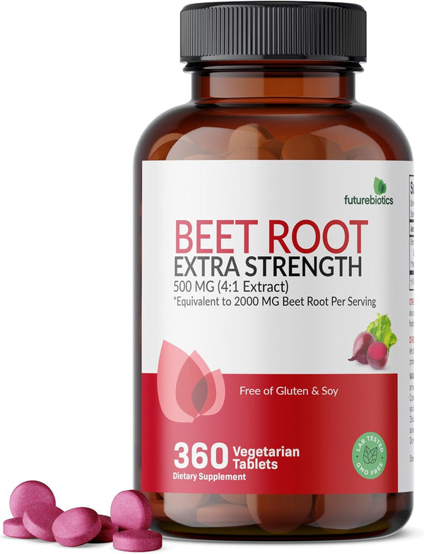 Futurebiotics Beet Root Extra Strength, Non-GMO, 360 Vegetarian Tablets Equivalent to 2000mg