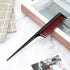 Leinuosen 3 Pcs Triple Teasing Comb for Women - Plastic Rat Tail Comb for Thick Fine Hair Styling (Black and Red)