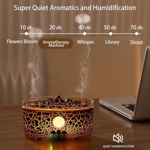 Paxeer Humidifier,300ml 4 3 Flame Fire Essential Oil Diffuser Aromatherapy Diffuser with Remote Control, Auto Shut-Off