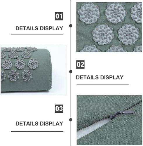 Set, Acupoint Massage Mat and Pillow Washable Yoga Relief Mat with Carry Bag, Portable Back and Neck Relaxation Massage