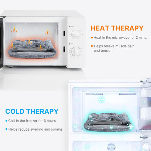 Atsuwell Microwave Heating Pad for Knee Pain Relief, Microwavable Heated Knee Wrap for Muscle, Joint Treatment, 2 Packs