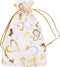 Volanic 100PCS Sheer Heart Organza Bags - 4X6 Inch Drawstring for Christmas Party Wedding Favor