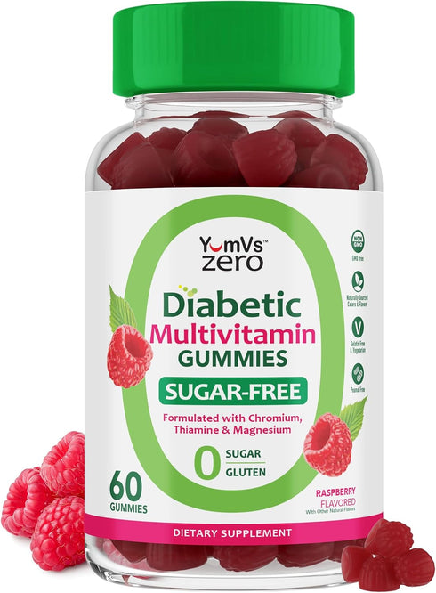 YUM-V'S Multivitamin for Women & Men Sugar Free Multivitamin Gummies Zero Sugar