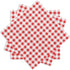 Gatherfun 80PCS Cocktail Napkins, 3-ply Red and White Gingham, Disposable Paper Beverage Napkins for Party, Bar, Picnic