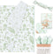 Whaline 100 Sheets Elegant Floral Tissue Paper, Green Flower Gift Wrapping Paper for Spring Wedding and Baby Shower