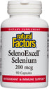 Natural Factors SelenoExcell Selenium 200mcg, Antioxidant & Immune Support, 90 Capsules