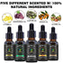XIKEZAN 5 Pack Beard Oil Set with Sandalwood, Orange, Vanilla, Cedarwood, Christmas Stocking Stuffers for Men