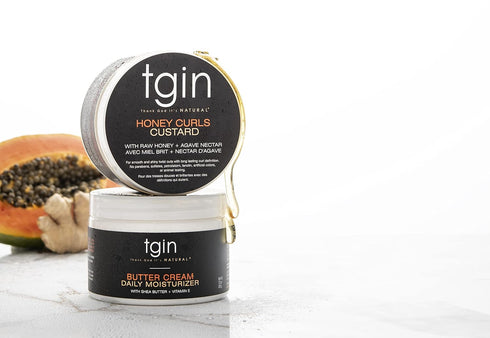 tgin Honey Curls Custard for Natural Hair - Dry Curly Hair - 12 Oz