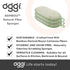 OGGI Bambou Odor-Free Kitchen Sponges - 3 pcs Natural Sponges for Dishes, 91% Bamboo-Derived Rayon, Reusable, Absorbent