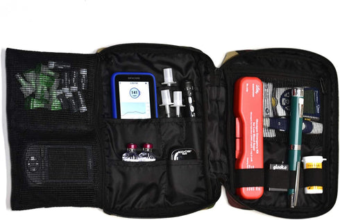 Diabetic Travel Case & Supplies Organizer - Insulated Insulin Cooler and Cooling Case - Travel-Friendly Diabetes Kit - Diabetic Supplies Carrying Case - Diabetic Supply Bag Organizer