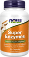 Super Enzymes by NOW Foods Supplements, Formulated with Bromelain, Ox Bile, Pancreatin, Papain, 90 Capsules