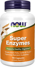 Super Enzymes by NOW Foods Supplements, Formulated with Bromelain, Ox Bile, Pancreatin, Papain, 90 Capsules