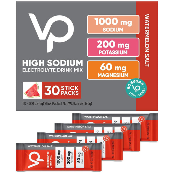 Venture Pal High Sodium Sugar Free Electrolytes Powder Packet - 30 Stick Hydration Packets