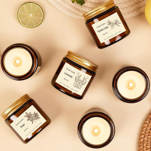 Set 12 Pack 6 2 Scented Candles Gift for Home, Aromatherapy Soy Candles, Fragrance Scents with Gift Boxes, Long Lasting