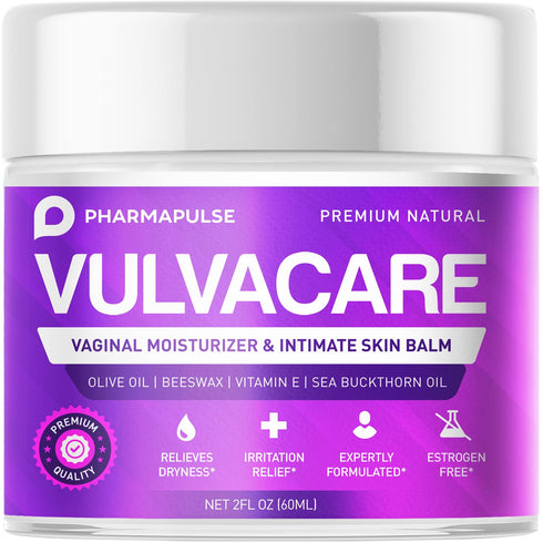 Pharmapulse Vaginal Moisturizer, Vulva Balm Cream, Intimate Skin Care, Menopause Support - Relieves