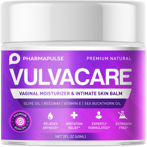 Pharmapulse Vaginal Moisturizer, Vulva Balm Cream, Intimate Skin Care, Menopause Support - Relieves