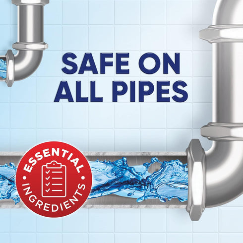 Drano Balance Unscented Liquid for All Pipes, Clears Clogs in Under an Hour, Normal Use
