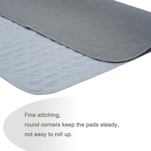 Pack 2 34X36 of Careboree Soft-Brushed Absorbent Washable Incontinence Underpads Leakproof Pee Pads Waterproof Reusable