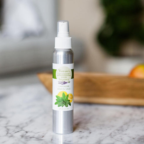 Victoria's Lavender Room Spray, All-Natural Home Atmosphere Spray, Essential Oil Concentrated, 4 oz