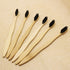 N-amboo Pack 6 Hard Toothbrush Bamboo Toothbrush for Adult Manual Toothbrsuh Hard Bristles