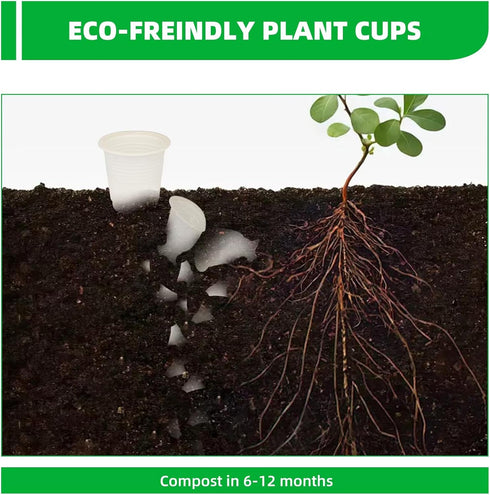 SHAUMN 3 oz Cups,100pcs Compostable Disposable Bathroom Mouthwash&Rinse Small Snack Cups for Kids,Mini Drinking Cups