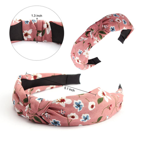 VELSCRUN Hairband - 12 Pack Wide Knotted Headbands for Women, Elastic Turban Boho Bandeau Hair Accessories