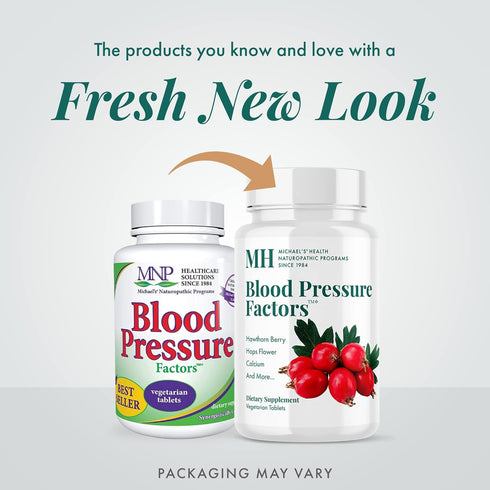 MICHAEL'S Health Naturopathic Programs Blood Pressure Factors, 60 Vegetarian Tablets, Fluid Balance Support, Kosher