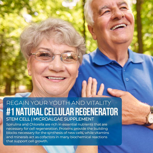 AFA Stem Cell Supplements 500mg - 60 Caps for Natural Antiaging & Longevity Properties, Boosts Immunity, Reduces Joint