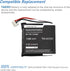 Replacement Battery for Standard Horizon HX150 FNB-124LI, 1100mAh/7.4V
