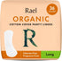 Rael Panty Liners for Women - Organic Cotton Cover, Long Pantiliners, Light Absorbency, Unscented (36 Count)