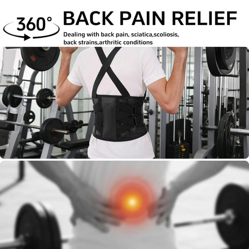 Work Back Brace Lower Back Support Belt Posture Corrector for Women and Men Upper Pain Workout Lumbar Waist Shoulder