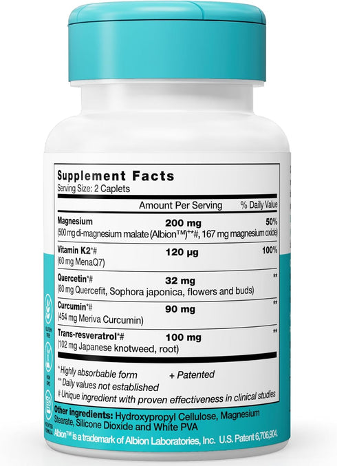 Heart Health & Blood Pressure Supplement for Men & Women, Supports Endurance, Recovery, Cholesterol, 60 Capsules