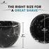 Radicaln Marble Shaving Cream Bowl, Handmade Black 4' x 3' Inches, Barber Supplies for Shaving Gel