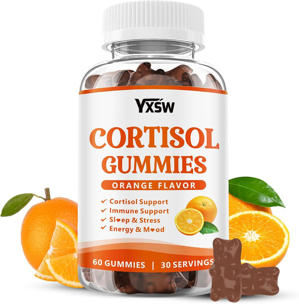 Cortisol Supplements Gummies for Women Sugar-Free Cortisol Gummies with Magnesium Glycinate Ashwagandha