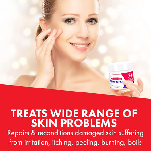 Natrulo Skin Repair Cream - Natural All Purpose Ointment for Eczema, Itch Relief, Burns, and Wound Care