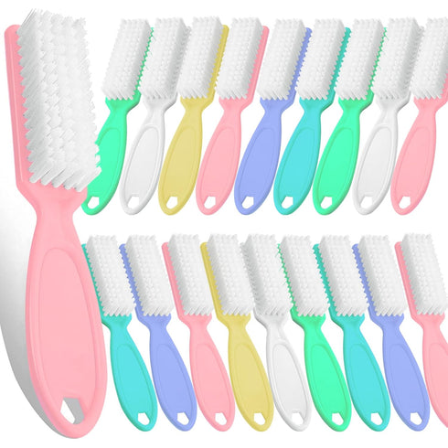 HOFASON 20Pcs Handle Grip Nail Brush, Hand Fingernail Cleaner Brush Manicure Tools Scrub Cleaning Brushes Kit