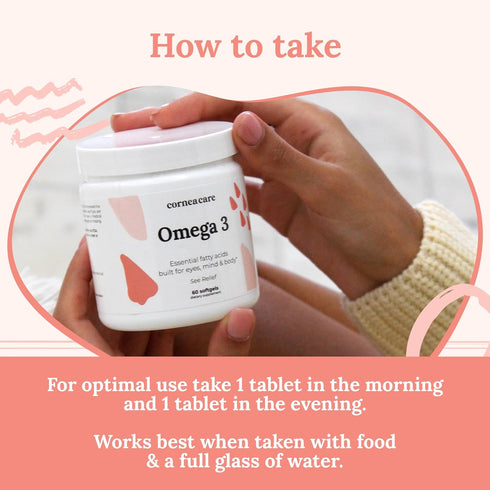 Triple Strength Omega 3 Fish Oil - Nutritional Support for Eyes, Body & Mind | Pure Omega 3 Supplements | 60 Softgels