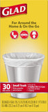 Glad Trash Bags, Small Garbage Bags - 4 Gallon White Trash Bag, 30 Count