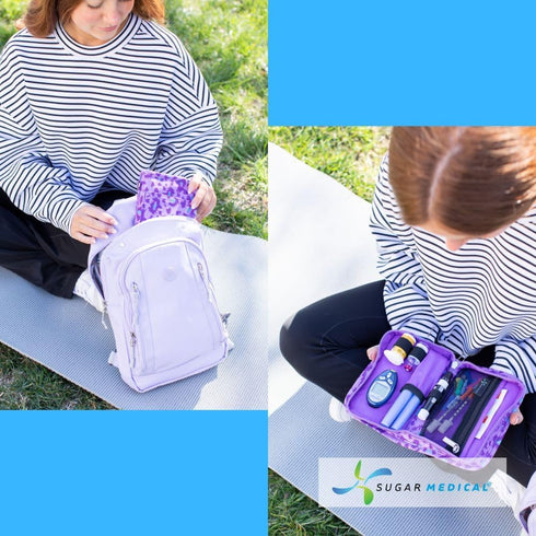 Sugar Medical Diabetes Supply Case | Medical Supplies Travel Bag | Glucose Meter Organizer | Diabetic Care Products |